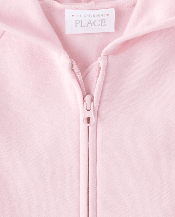 Toddler Girls Fleece Zip Up Hoodie