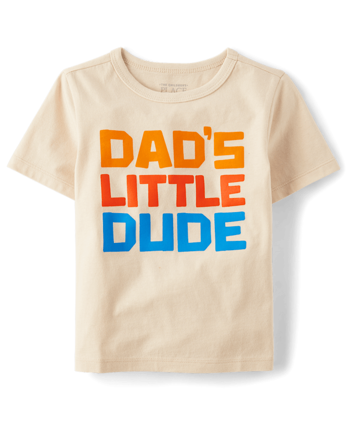 Baby And Toddler Boys Dad's Little Dude Graphic Tee