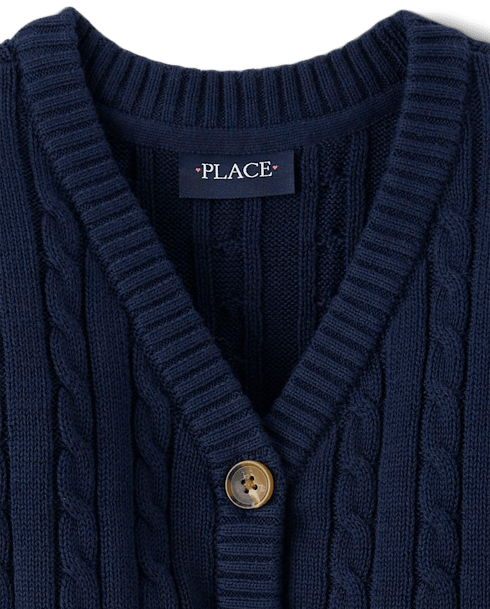 Girls Cable Knit Cardigan