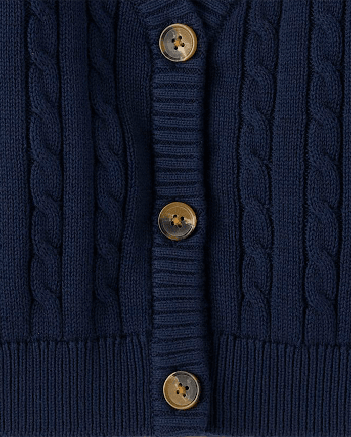 Girls Cable Knit Cardigan