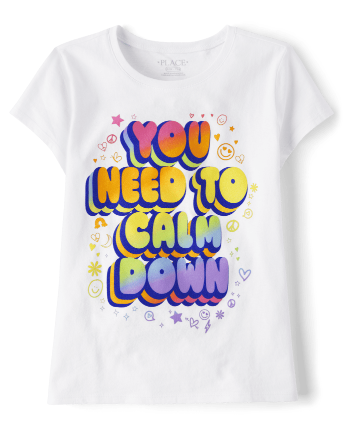 Girls Calm Down Graphic Tee