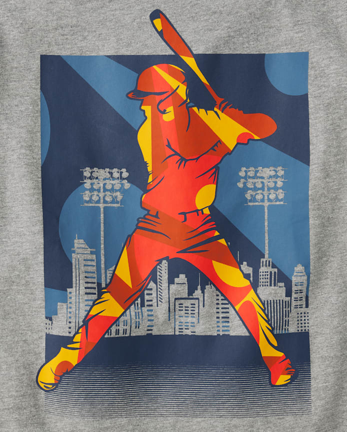 Boys Baseball Player Graphic Tee