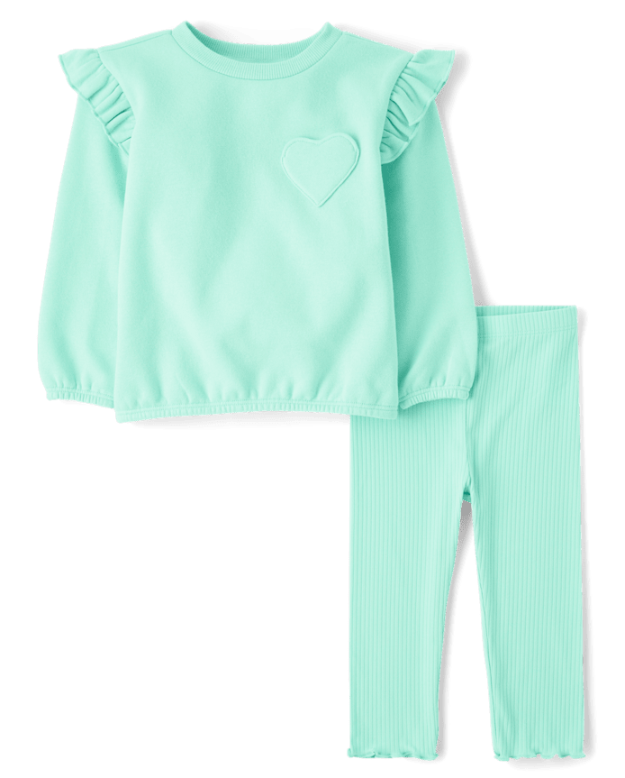 Toddler Girls Heart 2-Piece Outfit Set
