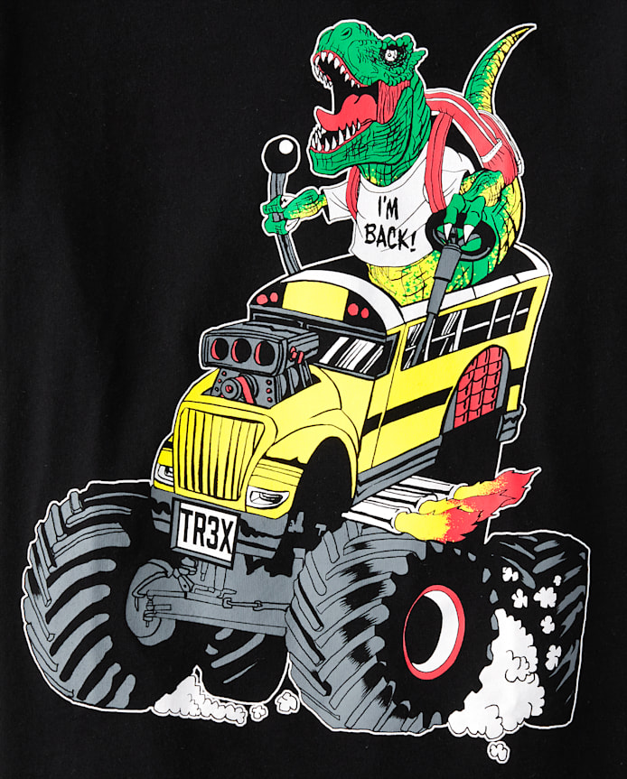 Boys Dino Monster Truck Graphic Tee