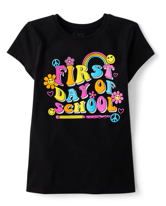 Girls First Day Of School Graphic Tee