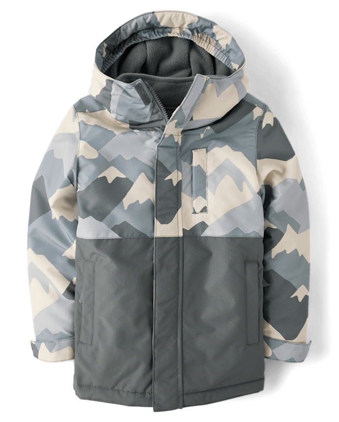 Boys Print Colorblock 3 1 Jacket
