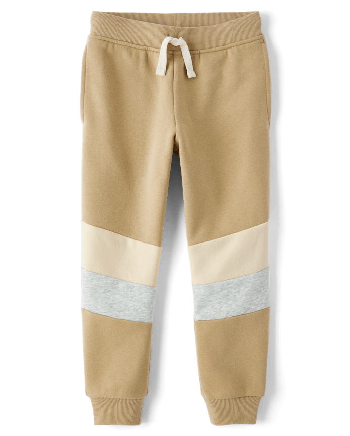 Boys Colorblock Premium Fleece Jogger Pants