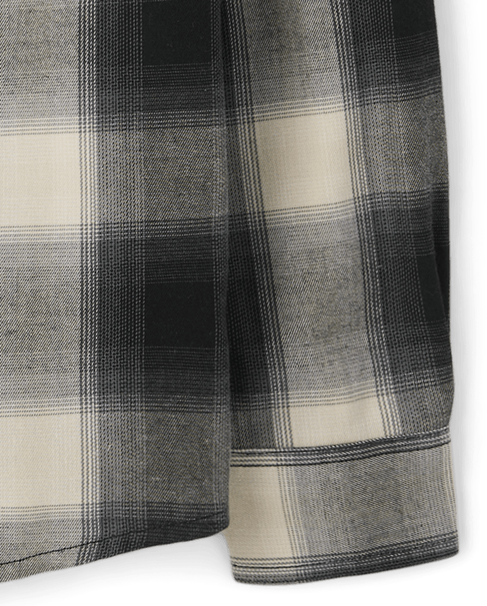 Boys Plaid Flannel Button Up Shirt