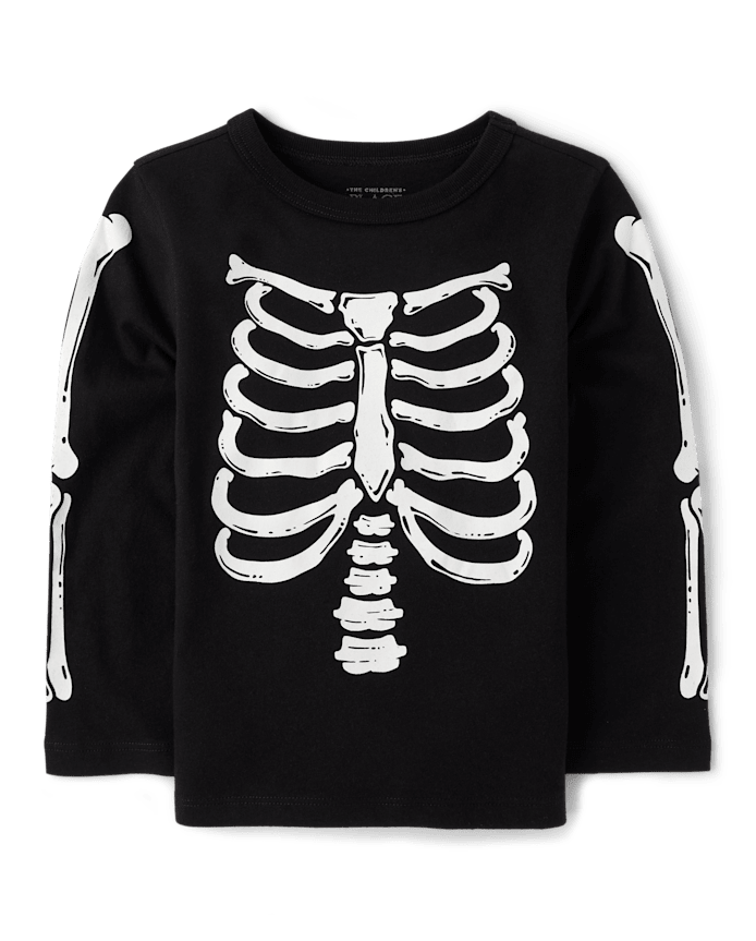 Baby And Toddler Matching Family Glow Skeleton Graphic Tee