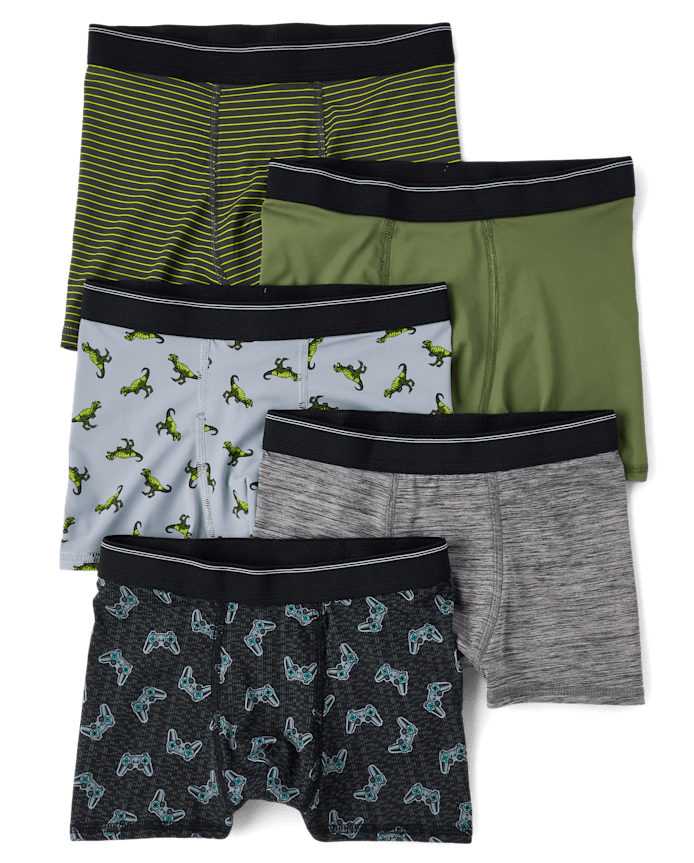 Boys Gamer Performance Boxer Brief Underwear 5-Pack