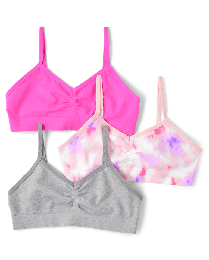 Girls Tie Dye Seamless Bralette 3-Pack
