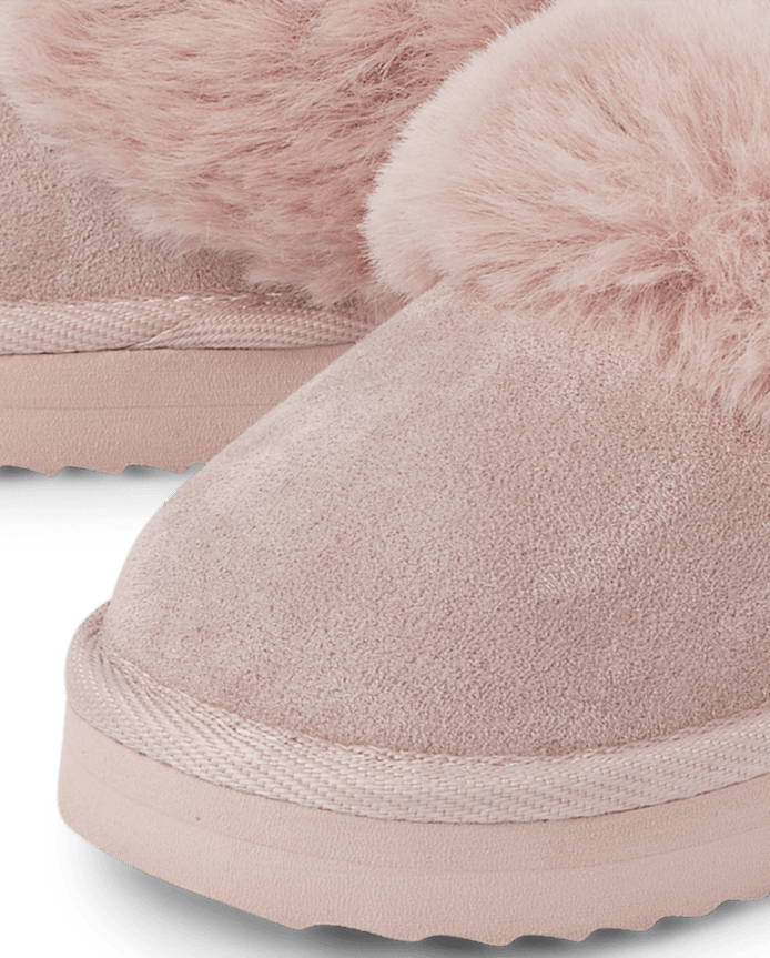 Toddler Girls Platform Teddy Slip Ons