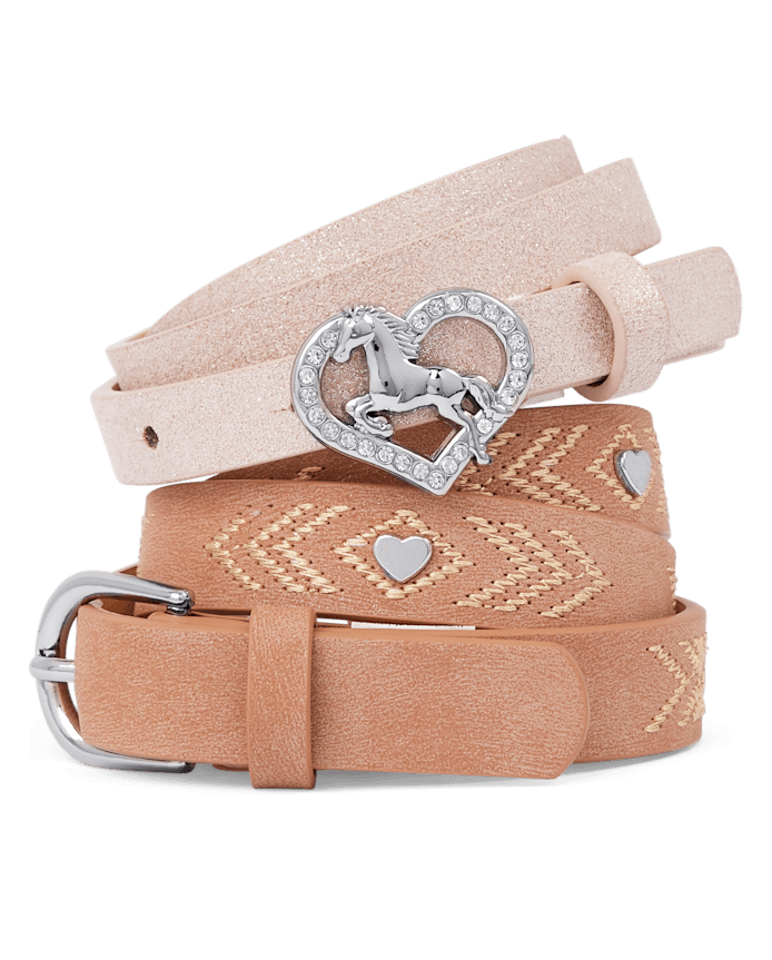 Lot de 2 ceintures cheval pour filles