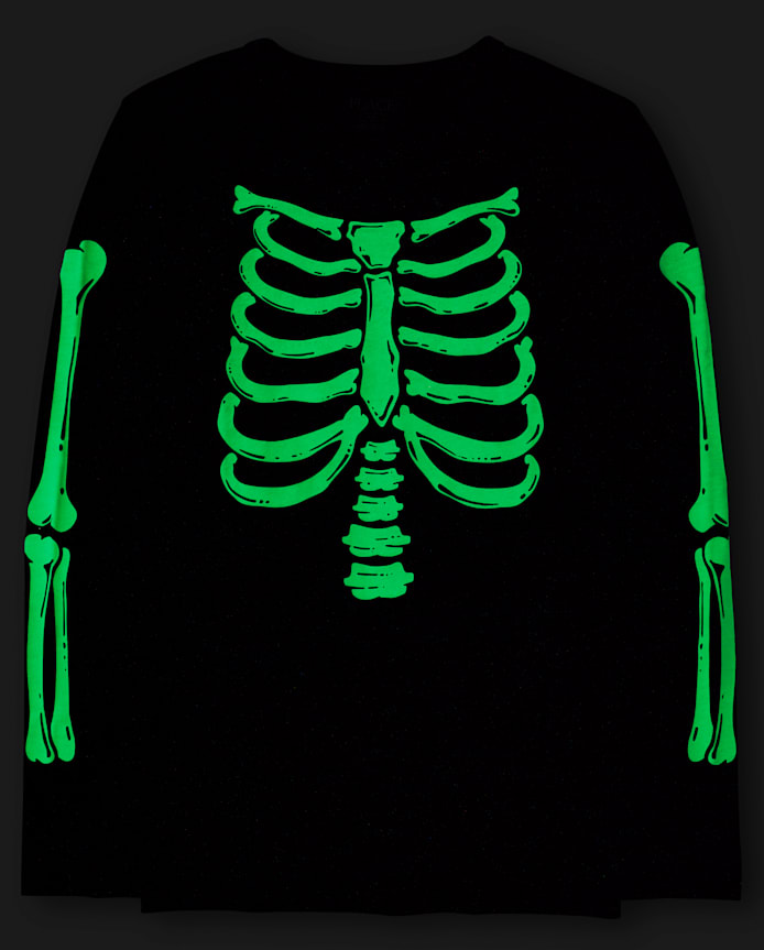 Adult Matching Family Glow Skeleton Graphic Tee