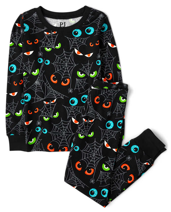 Pyjama en coton ajusté avec yeux phosphorescents pour enfants