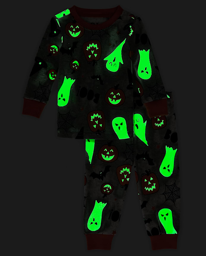 Baby And Toddler Matching Family Glow Halloween Snug Fit Cotton Pajamas