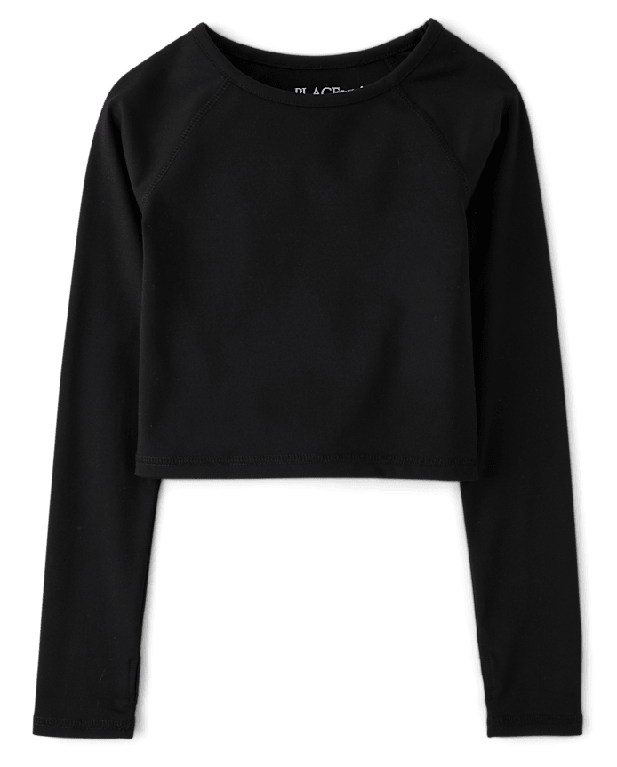 Girls Cropped Raglan Top