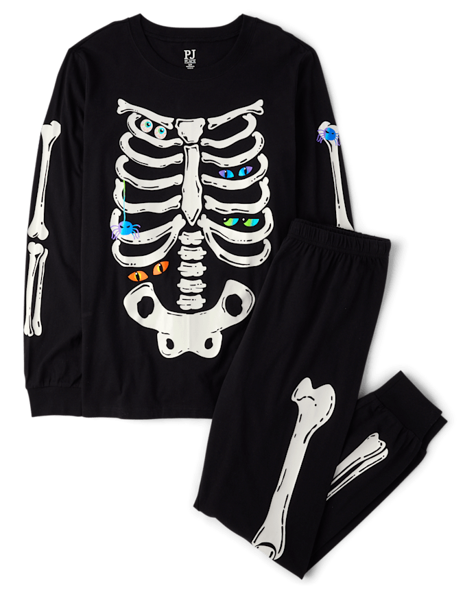Adult Matching Family Glow Skeleton Cotton Pajamas