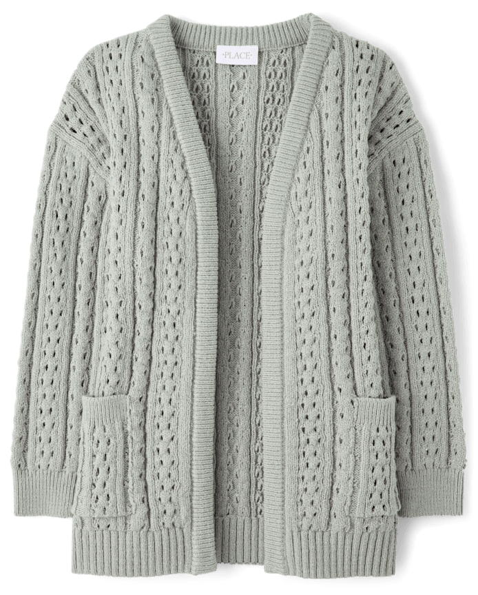 Girls Open Front Cardigan