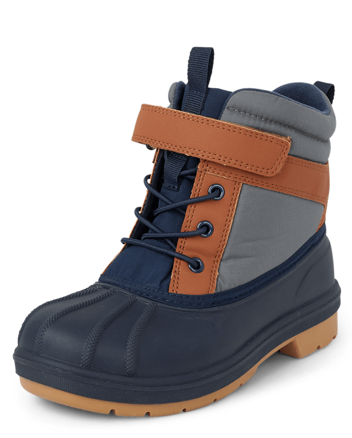 Boys Colorblock Lace Up Boots