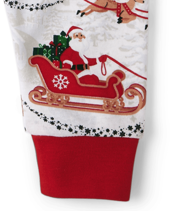 Baby And Toddler Matching Family Santa Sleigh Snug Fit Cotton Pajamas