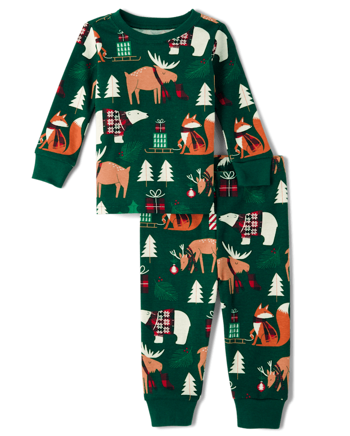 Baby And Toddler Matching Family Animal Snug Fit Cotton Pajamas