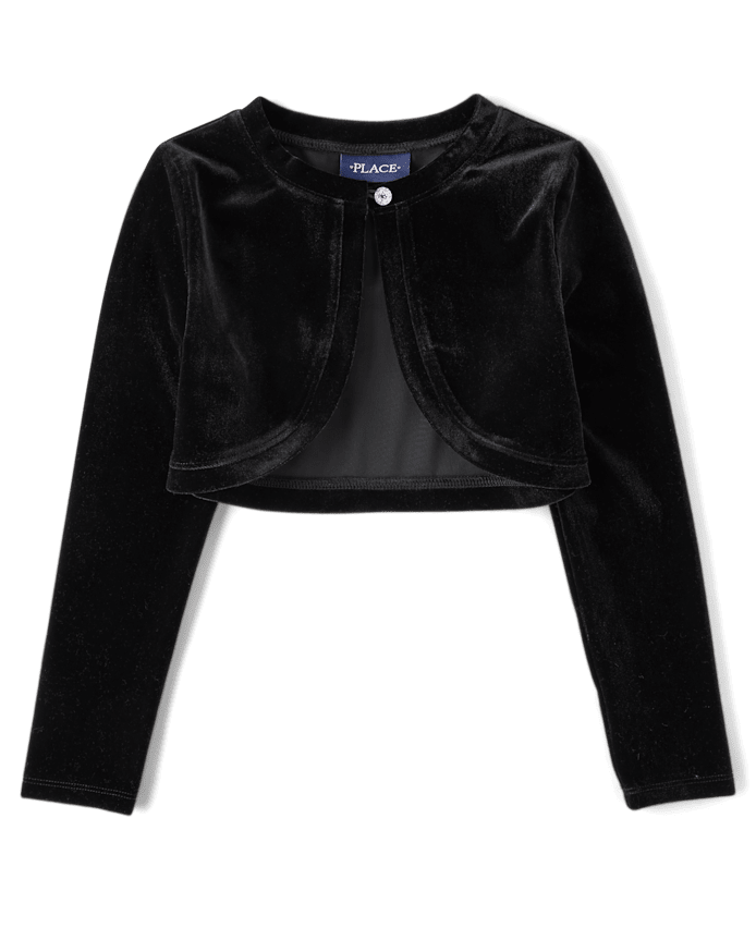 Girls Velour Shrug