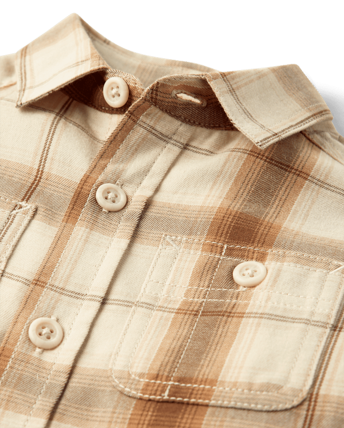 Baby And Toddler Boys Dad Me Plaid Flannel Button Up Shirt