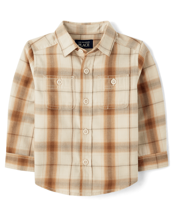 Baby And Toddler Boys Dad Me Plaid Flannel Button Up Shirt