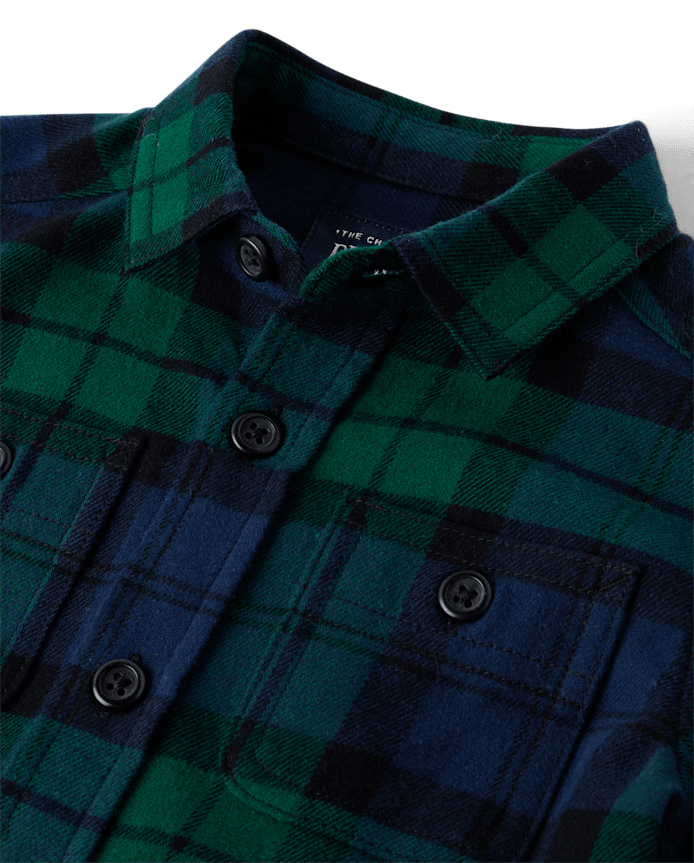 Baby And Toddler Boys Dad Me Plaid Flannel Button Up Shirt