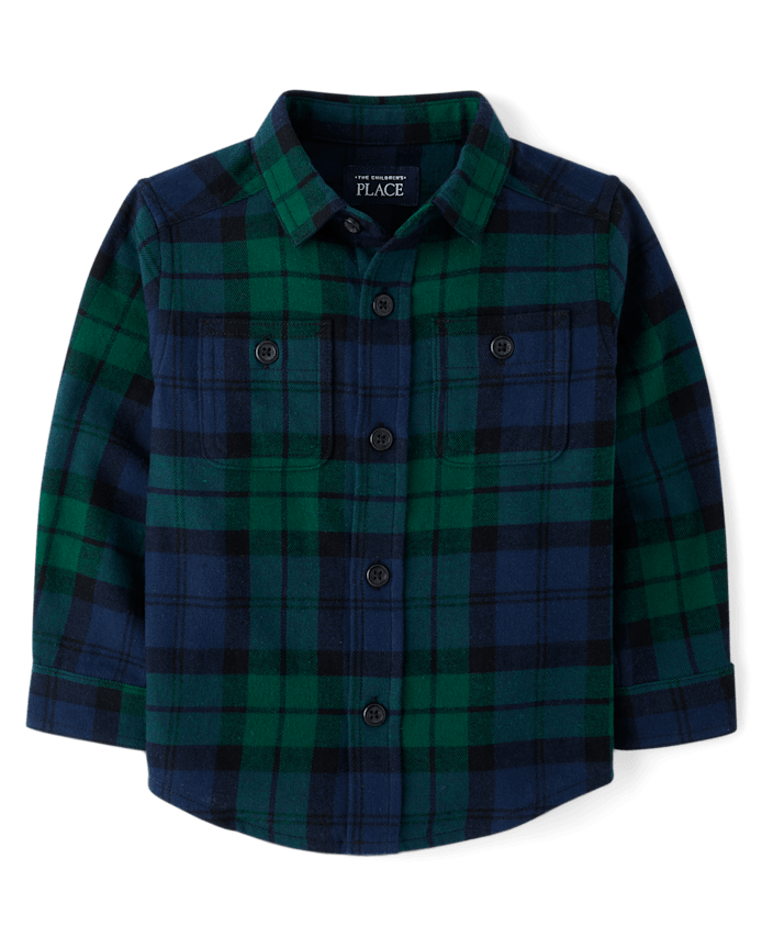 Baby And Toddler Boys Dad Me Plaid Flannel Button Up Shirt