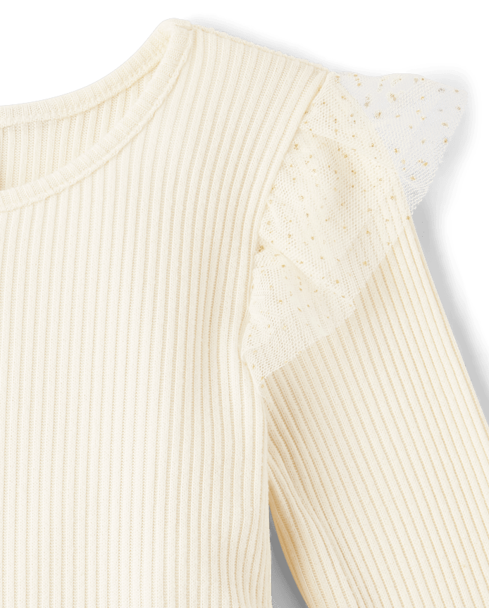 Toddler Girls Foil Ribbed Tutu Dress