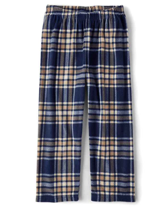 Boys Plaid Microfleece Pajama Pants