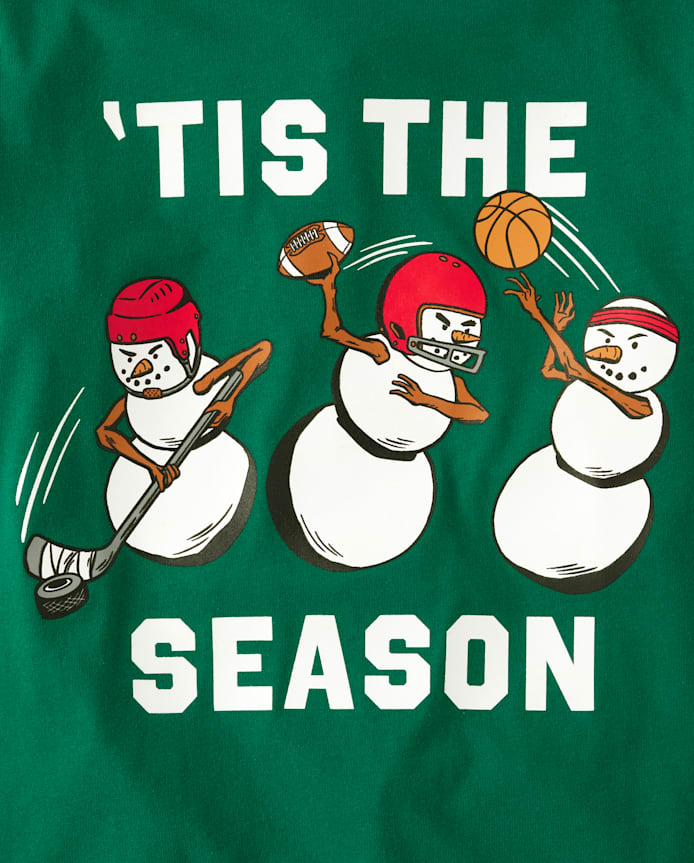 Boys Snowman Sports Graphic Tee