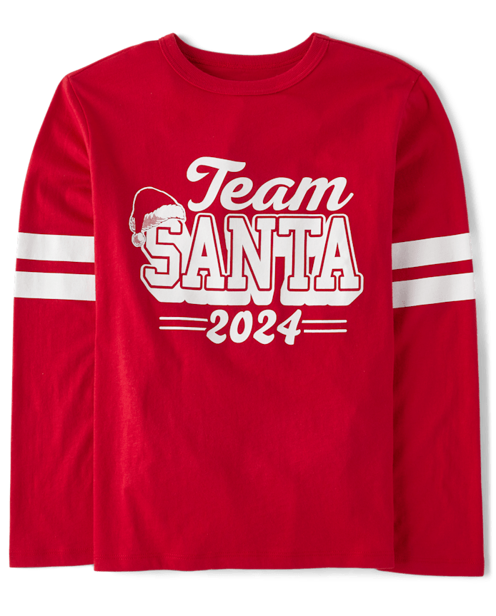 Kids Matching Family Team Santa 2024 Graphic Tee