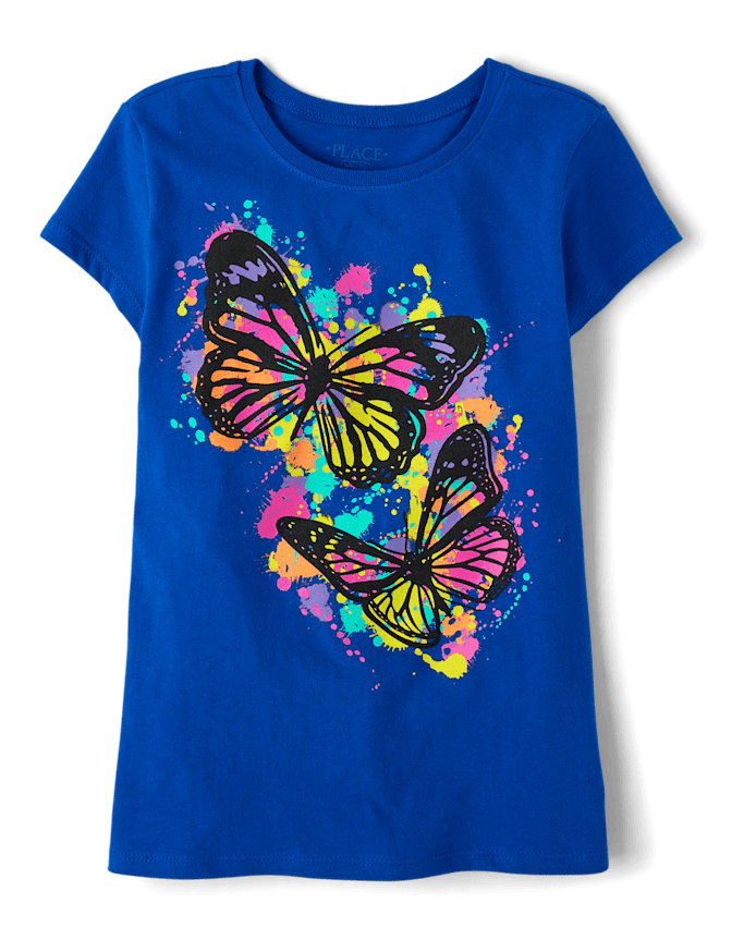 Girls Gloss Butterfly Graphic Tee
