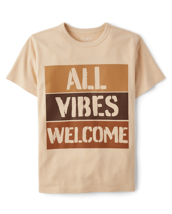 Boys All Vibes Welcome Graphic Tee