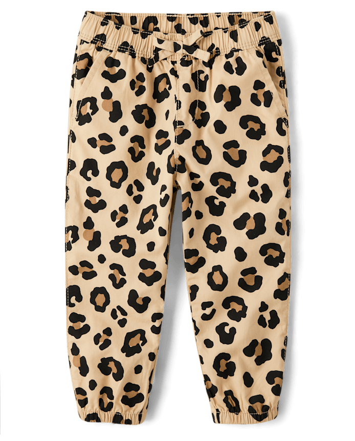 Baby And Toddler Girls Leopard Pull On Jogger Pants