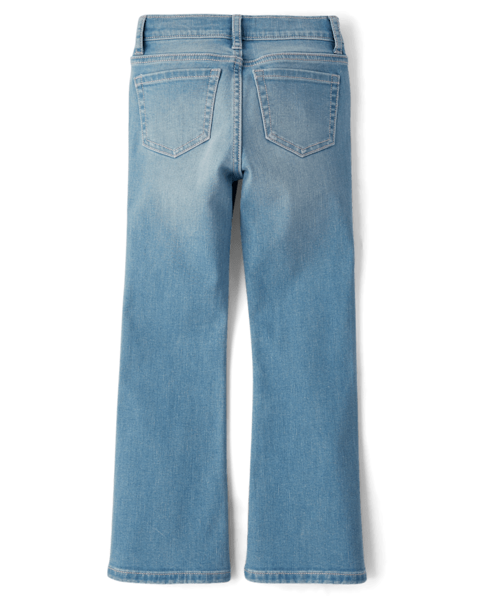 Girls Studded Flare Jeans