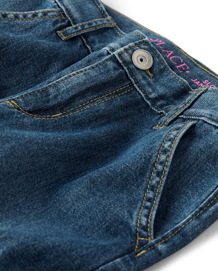 Jean cargo à jambe large pour fille