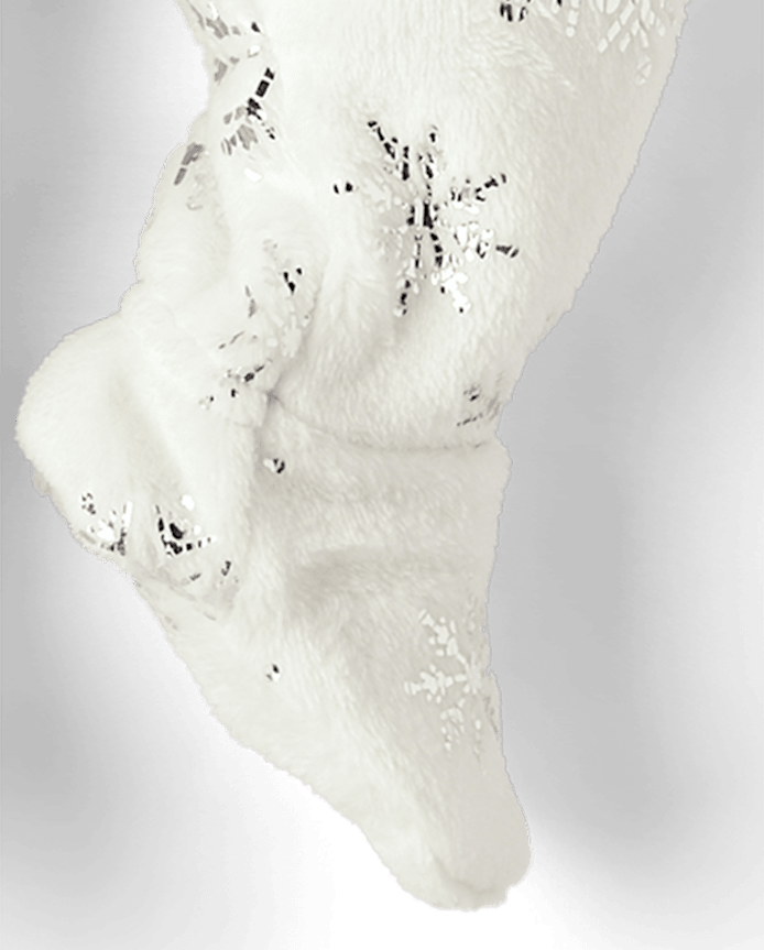 Baby And Toddler Girls Foil Snowflake Fleece Footed One Piece Pajamas