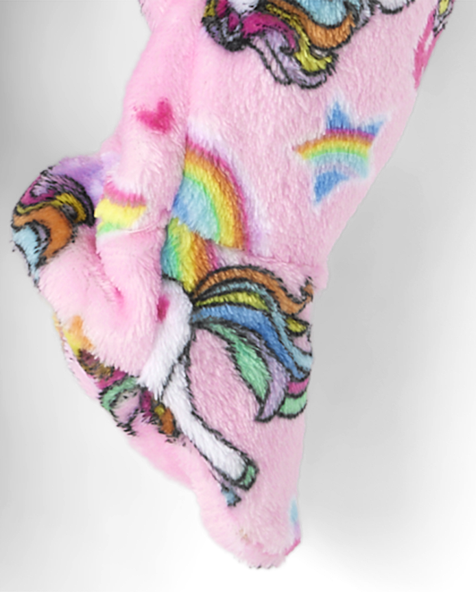 Baby And Toddler Girls Unicorn Footed One Piece Pajamas - Cozy Fleece