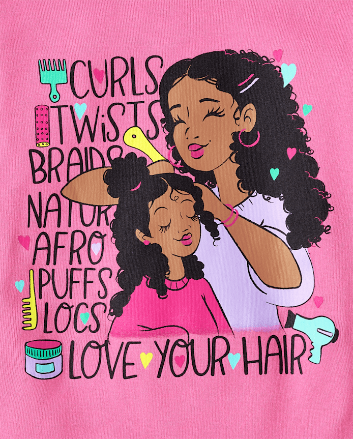 Girls Positive Words Snug Fit Cotton Pajamas