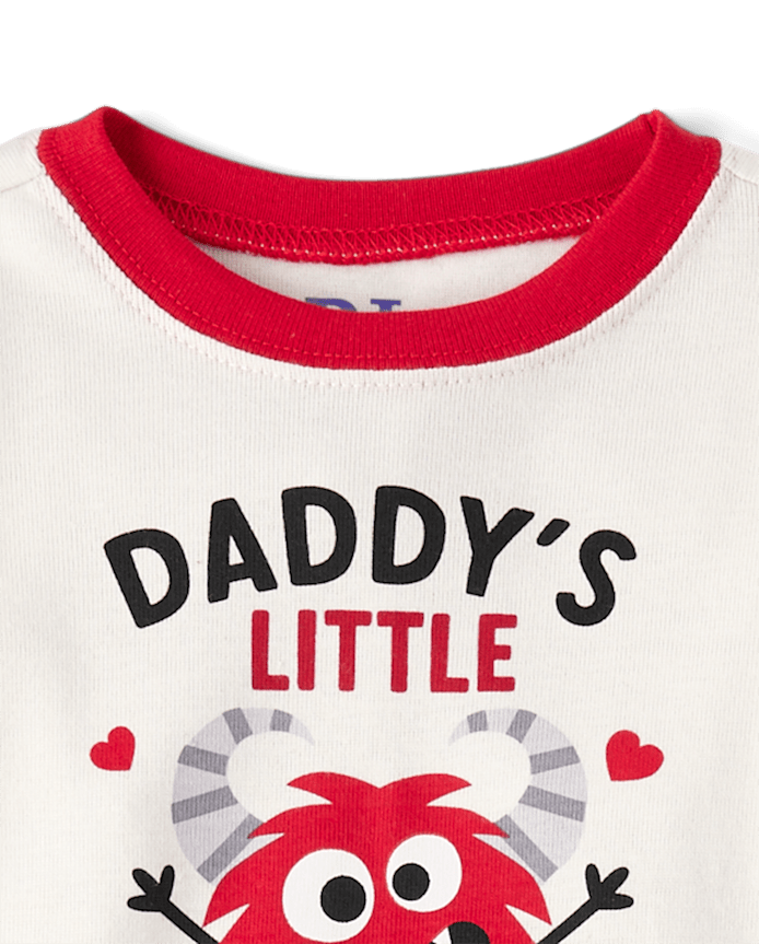 Baby And Toddler Boys Daddy's Monster Snug Fit Cotton Pajamas