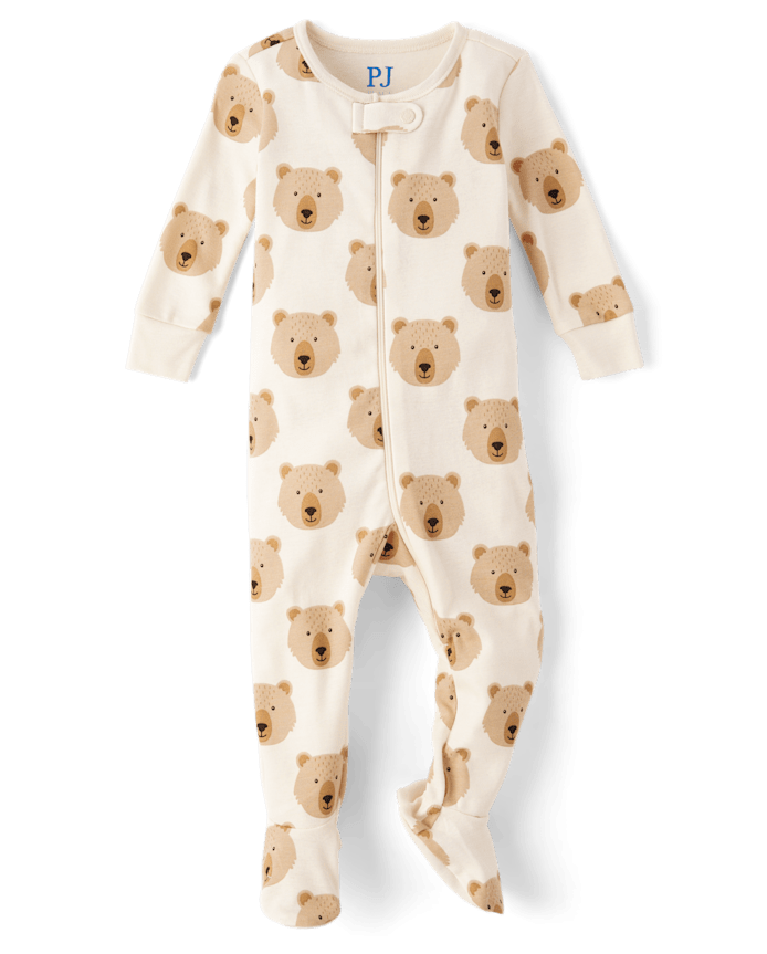 Baby And Toddler Bear Snug Fit Cotton Footed One Piece Pajamas