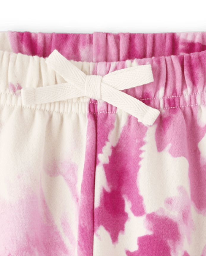 Girls Tie Dye Fleece Jogger Pants