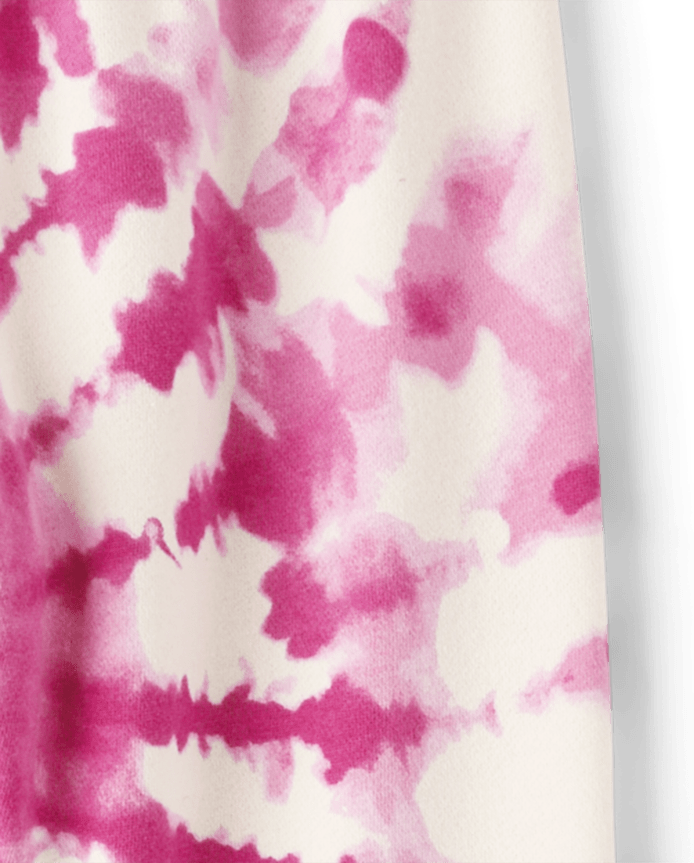 Girls Tie Dye Fleece Jogger Pants