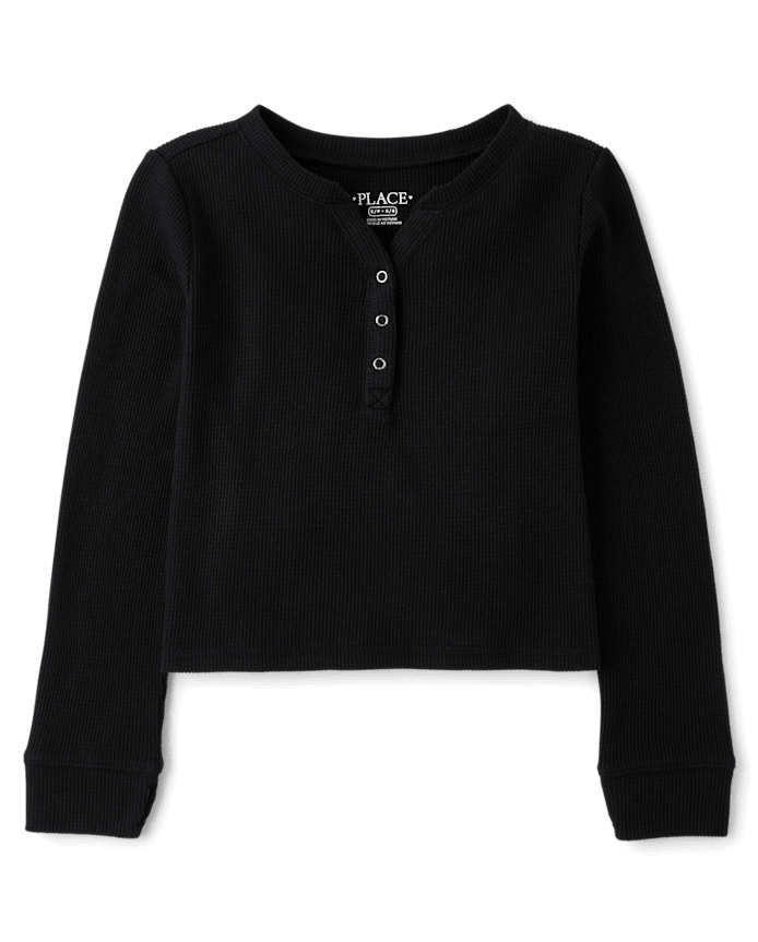 Girls Thermal Henley Top