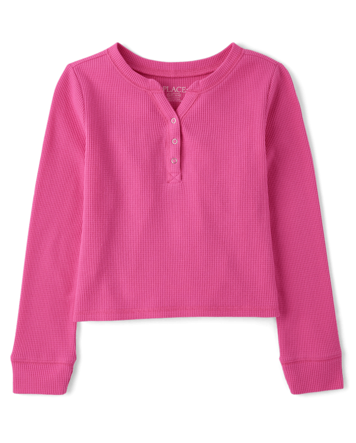 Girls Thermal Henley Top