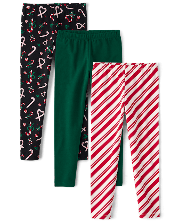 Girls Print Leggings 3-Pack